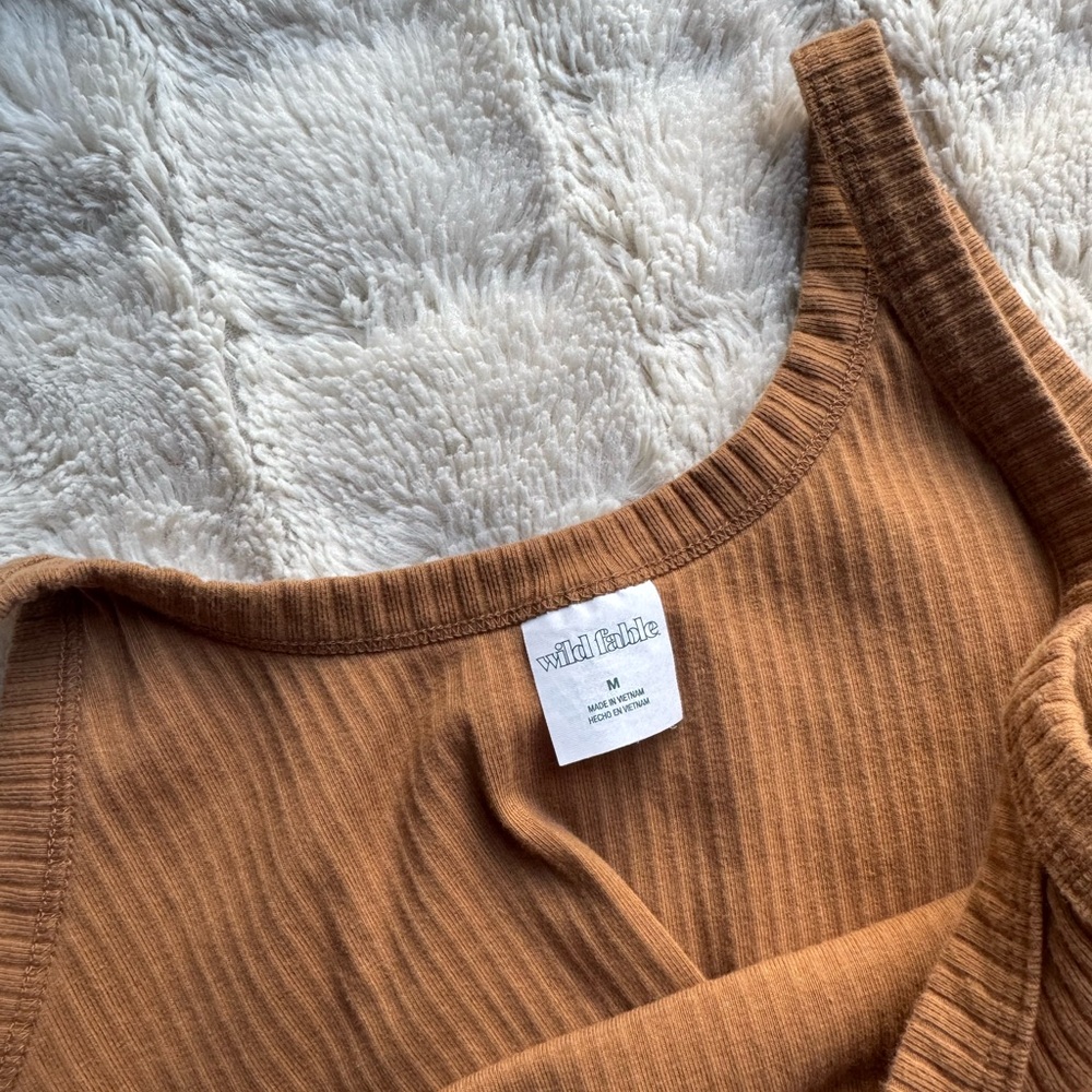 Wild Fable Camel Ribbed Tank Top - Picture 2 of 4